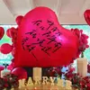 Diseño de habitación de boda súper red de globos amor rojo inflable globos accesorios para fotos decoración de ambiente de boda compromiso suministros