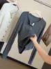 Cárdigan de punto acanalado de manga larga estilo coreano para mujer, nueva colección otoño 2026, alta gama, corte ajustado, top versátil de cuello redondo
