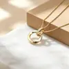 Collar Mobius de Plata de Ley S925 para Mujer, Lujo Ligero, Colgante de Nicho de Alta Gama, Cadena Versátil Entrelazada para Clavícula