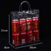 Bolsas de Mano Transparentes de PVC en Stock, Venta al por Mayor Directa del Fabricante, Bolsas de Regalo de PVC en Stock, Bolsas Transparentes de Plástico de Nuevo Estilo para Souvenirs