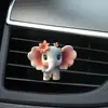 Clip Decorativo para Salpicadera de Coche Modelo Nuevo Acrílico Elefante Flor Linda Difusor de Aroma para Interior de Coche