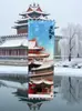 Imanes para Refrigerador de Arena Líquida Acrílica de Monumentos de la Ciudad Imanes para Refrigerador de Boletos de Arena Líquida Personalizados Imanes para Refrigerador de Escena de Nieve Personalizados