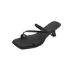 Oferta Especial Liquidação~Sandálias Francesas Femininas Roupa de Verão para Usar por Cima Saias de Combinação Estilo Fada Design de Nicho Presilha de Dedo do Pé com Pérola Salto Alto