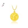Loja de ouro mesmo estilo antigo areia Dragão dourado ano zodíaco feliz sorriso balanço cauda dragão pingente diy acessórios colar para namorada