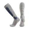 Meias de Esqui Grossas Masculinas Mais Vendidas no Exterior, Meias Térmicas para Esportes ao Ar Livre com Fundo de Toalha, Meias de Neve de Cano Alto Femininas para Caminhada