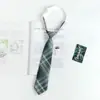Jk Tie Female Lazy Nude-Free Brown Stripe Japanese Style College Style Decorative Wine Red Dk Shirt Boys Casual