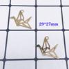 Directo de fábrica mil grullas de papel pájaro pintura en aerosol kc dorado caricatura gota de aceite aleación colgante joyería DIY pendientes accesorios