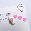 Accesorios Populares para Uñas con Brillo Transparente en Forma de Corazón Materiales de Color Sólido Versátiles en Forma de Corazón Decoraciones de Uñas Portátiles Adornos de Resina