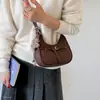 Bolso de hombro único con estampado nuevo, versátil tejido moda exquisito axila 2026 bandolera para mujer, bolso de otoño vintage para el día a día