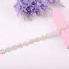 Renda de Ponto Cruz para Atacado de Vestuário, Acessórios Têxteis para Casa, Renda Solúvel em Água com Pétalas Pequenas Transparentes para DIY