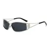 Gafas de Sol Modernas Metálicas Huecas de Pierna, Moda Y2K, Unisex Único para Hip-Hop, Ciclismo y Montañismo, Gafas Protectoras
