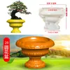 Molde para Vaso de Flor Redondo de Cimento, Modelo de Vaso de Flor Plástico Caseiro, Gabarito para Vaso de Bonsai com Injeção de Concreto no Local