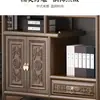 Gabinete de Múltiples Tesoros Estilo Chino de Madera Maciza Gabinete de Té Estante de Almacenamiento Divisor de Olmo Adorno Gabinete de Té de Oficina Vitrina
