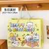 Bolsa Tote Fofa West Highland Infantil, Sacola de Papel de Presente de Aniversário de Alto Valor para Estudante, Sacola para Embalagem de Presente de Aniversário