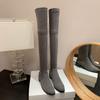 Botas Femininas Longas Sexy Sw~2026 Outono e Inverno Novas Botas de Montaria Acima do Joelho Botas Slim Cano Alto Elástico Botas Quentes
