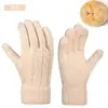 ¡Guau! Guantes de punto de invierno para mujer hechos a medida para cruzar fronteras, con forro polar, engrosados para abrigar, aptos para ciclismo al aire libre, compatibles con pantalla táctil