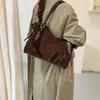 Bolsa tote de camurça retrô para mulheres, bolsa de ombro grande para o dia a dia 2026, nova coleção de outono, elegante e casual