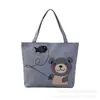 Bolsa de Ombro para Mulheres, Bolsa Tote de Grande Capacidade, Clássica ao Ar Livre Prática Versátil Estampada Bolsa Tote de Ombro Lona Transversal