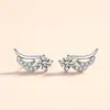 Aretes de Ala de Ángel Estilo Coreano Plata de Ley 925 Aretes de Moda Estilo Ins Diseño Inspirado en Chanel Accesorios para Orejas Alados Venta al por Mayor