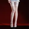 Medias Sexy Ultra-Delgadas Brillantes Taffy Bird "Secretos Filtrados" para Mejorar el Ánimo, de Encaje Negro, Largas Hasta la Rodilla Aurora