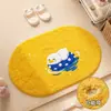 Alfombrilla de Piso para Baño Puerta de Inodoro Absorción de Agua Secado Rápido Alfombrilla Antideslizante Bañera Almohadilla para Pies Alfombra Gruesa para Inodoro Baño