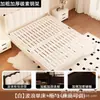 Cama de Hierro Forjado Tapizada Suave Ultradelgada Estilo Crema Francés Cama Moderna Minimalista con Marco de Hierro Silencioso para Hogar Doble Individual Alquiler