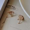 Aretes de Moño Frescos Simples Hebilla Tremella S925 de Cuerpo Completo Casual Diarios Aretes Versátiles Sentido del Diseño Hebilla para la Oreja