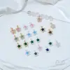 Cobre Chapado en Oro de 14K Circonia Pentagrama Tridimensional Colgante Hecho a Mano DIY Collar Pendiente Accesorio Piezas de Joyería