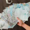 Papel Stamperia Tamaño Grande Material de Papel con Pegatinas Vintage Americano Decoración de Diario Personal Fondo para Diario Personal