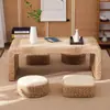 Mesa tatami trançada em rattan, mesinha de chá, mesa baixa estilo japonês, mesa kang, mesa para janela de canto de casa, mesinha de chá para varanda, mesa de estudo tradicional chinesa