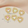 Acessórios DIY Brilhantes Estilo Coreano Pingente Coração Retro Cravejado Cristal Pulseira Brincos Adorno de Cabeça Acessórios Atacado