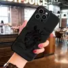 Funda Corazón Negro Adecuada para Apple 17Pro Europea y Americana 18Promax Funda para Teléfono Iphone16 Anti-Caída 15 Nicho 14