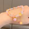 Explosiones de Celebridades de Internet Nuevo Pulsera de Estudiante Sanrio Dibujos Animados para Niños Cristal Transparente Hielo Perro Canela Kulomi Pulsera