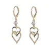 Pendientes de hebilla en forma de corazón celebridad de internet lujo ligero nicho sentido del diseño colgante de amor de doble capa hebilla de oreja temperamento femenino