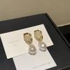 Pendientes de Resina Irregulares Plisados Aguja de Plata S925 Pendientes Franceses Avanzados Pendientes de Moda Elegantes de Lujo Ligero Venta al por Mayor