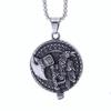 Novo machado rúnico viking personalizado Corvo titânio aço vintage pingente colar masculino comércio exterior joias transfronteiriças atacado