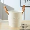 Olla Pequeña de Hierro Metálico Beige Nórdico Maceta para Suculentas de Balcón Cubo Pequeño de Almacenamiento para el Hogar Maceta para Plantas Bonsái Set de Cubos