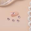 Broca de uñas网红 amor broca de fondo plano broca con forma de vidrio súper flash mini corazón decoración de broca de uñas DIY