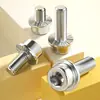 Tornillo de Cabeza Cilíndrica Hexagonal con Brida de Acero Inoxidable 304 Antideslizante con Arandela Dentada con Espaciador Perno M12