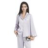Pijama Pesado de Seda 19mm para Mulheres Primavera/Verão 2026 Manga Longa Calça Longa Conjunto de Loungewear 100% Seda de Amora