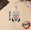 Llavero de Merchandising del Anime Demon Slayer Nezuko, Pilar del Amor, Pilar de la Niebla Llavero Colgante de Acrílico Transparente