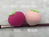 Xuanzi Novo Produto Caixa com 4 Compartimentos em Formato de Fruta para Esponjas de Maquiagem, Uso Duplo para Aplicação Seca e Úmida, Esponja de Pera e Abacate