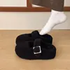 Zapatillas de Felpa Cálidas de Piel Estilo Coreano Invierno 2026 de Corte Bajo para Mujer, Zapatillas de Algodón para Exteriores, Suela Gruesa, Aumentan la Altura Interior