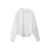[Oufan] Camisa Larga Única con Botones 9405 Inspirada en Diseño para Mujer, Nueva Camisa Blanca para Mujer de Principios de Otoño