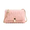 Bolsa Popular de Verão Feminina 2023 Nova Moda Versátil Bolsa de Corrente Romboidal Bolsa Transversal Texturas Bolsa Quadrada Pequena