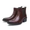 Zapatos de invierno de cuero de caña alta para hombre, talla grande 46, nuevos, con forro polar añadido y aislamiento engrosado, botas de algodón cálidas, botas de cuero de punta modernas