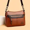 2026 Bolso Cruzado de Piel Suave para Mujer Bolso de Hombro Único Colorido de Moda Gran Capacidad Versátil para Viajes y Mamás
