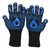 Guantes de aramida con aislamiento térmico ignífugo, resistentes a altas temperaturas, de silicona, anti-escaldaduras, resistentes al calor, para horno, barbacoa, microondas y cocina.