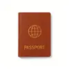 Funda Dorada con Estampado de Lichi para Pasaporte, Portatarjetas Multifuncional, Portadocumentos de Viaje, Souvenir de Boleto, Se Puede Estampar con Logo