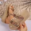 Sandalias de verano nuevas para mujer, para uso exterior, chanclas, tacón alto, cuña de playa, zapatillas de mujer, talla grande